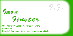 imre finster business card